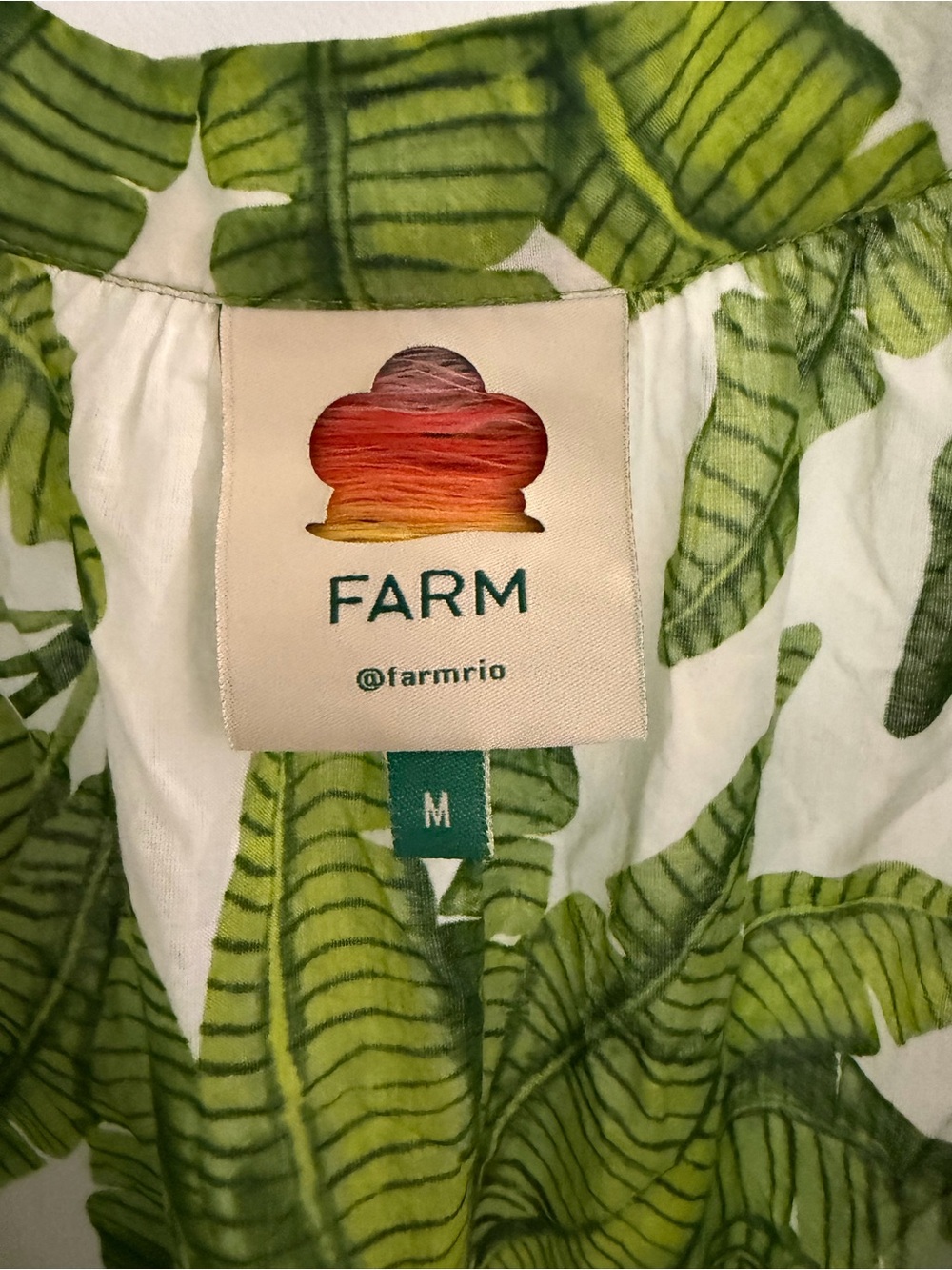 FARM Rio Tropical Banana Leaf Maxi Dress / Cover-Up – Never Worn – Size M - Picture 8 of 8